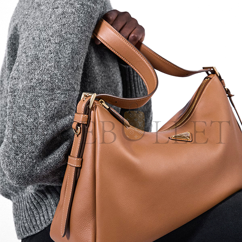 Pra*a aimÉe large leather shoulder bag 1bc228 (39*23*12cm)